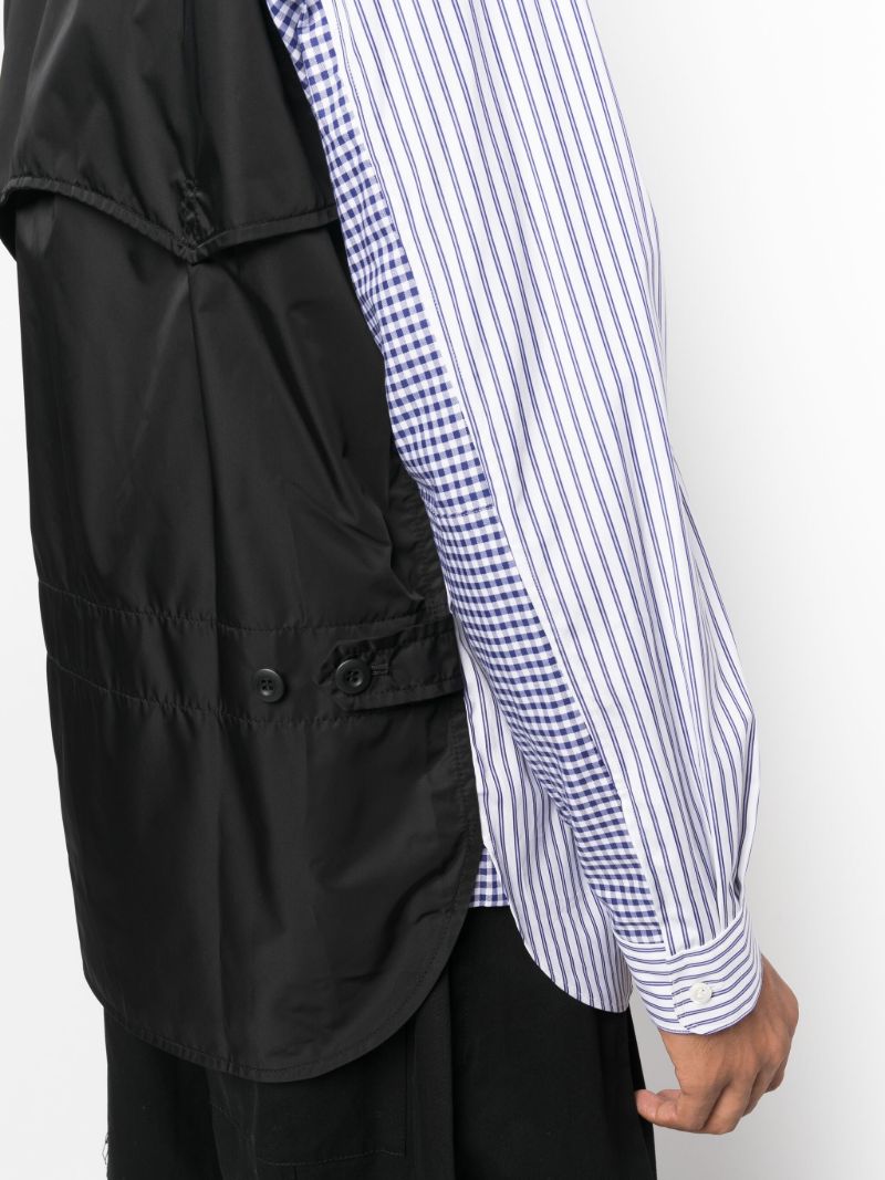 Multicolour Panelled Striped Shirt