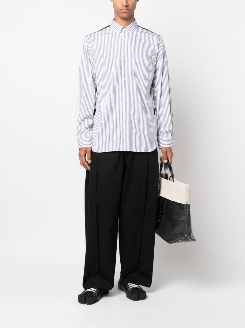 Multicolour Panelled Striped Shirt