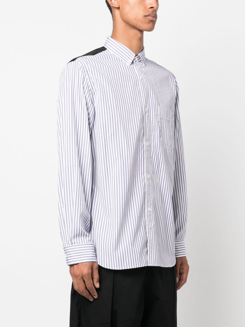 Multicolour Panelled Striped Shirt