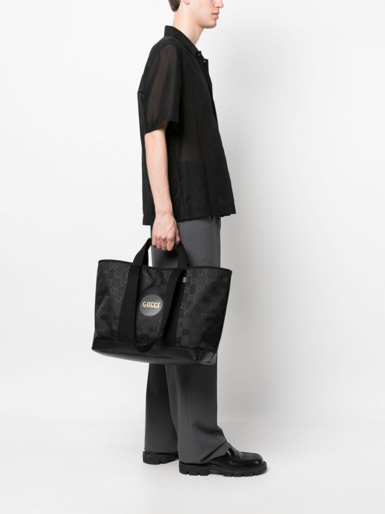 Black Gg Supreme Tote Bag