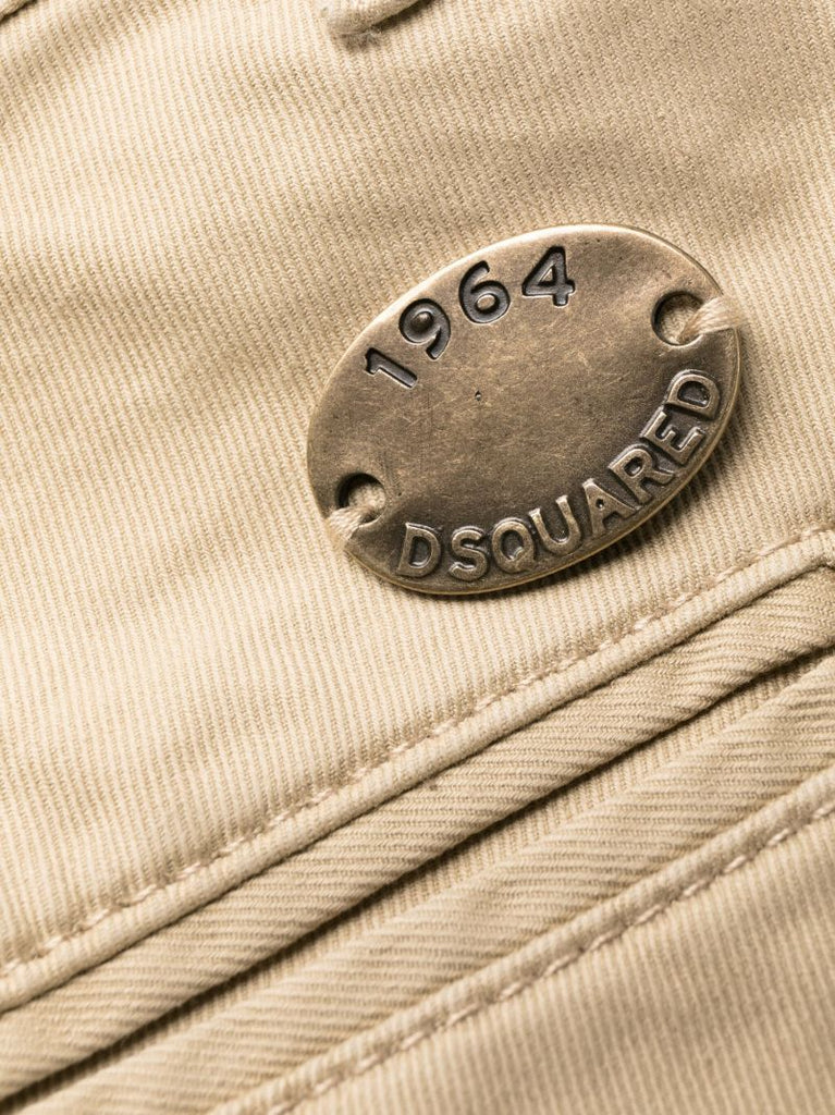 Neutral Slim-cut Cargo Trousers