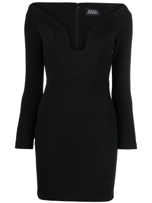 Black Uma Off-shoulder Mini Dress