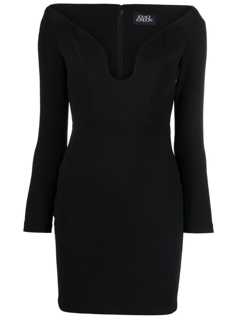 Black Uma Off-shoulder Mini Dress