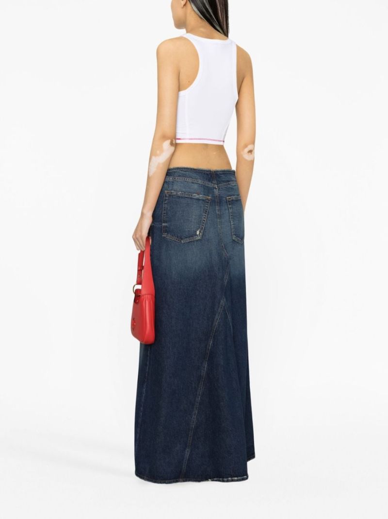 Blue De-pago-s Denim Maxi Skirt