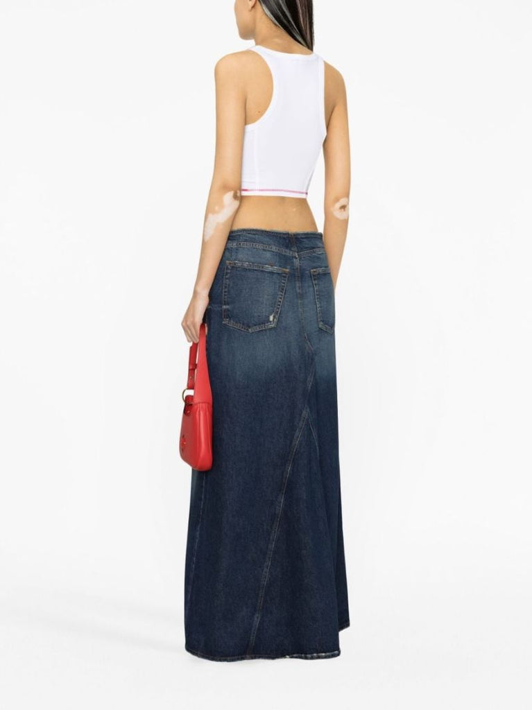 Blue De-pago-s Denim Maxi Skirt