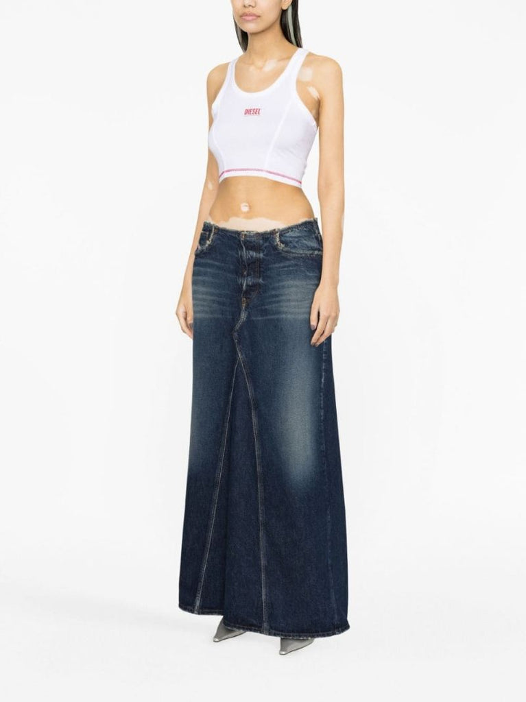 Blue De-pago-s Denim Maxi Skirt