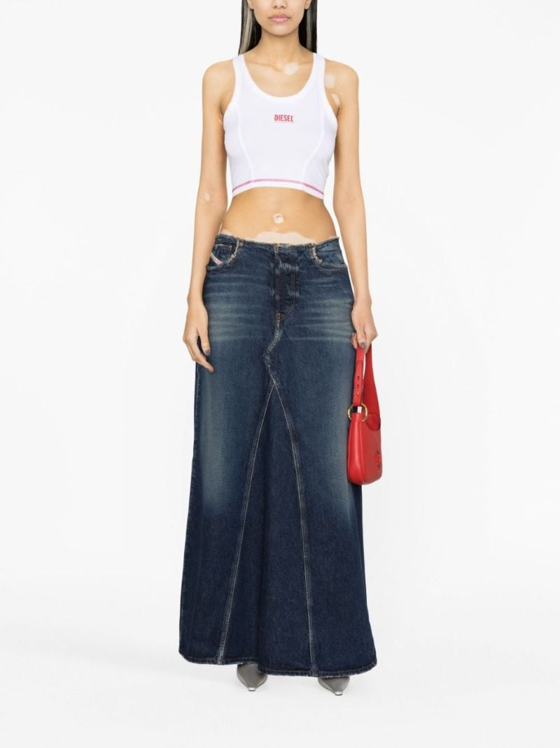 Blue De-pago-s Denim Maxi Skirt