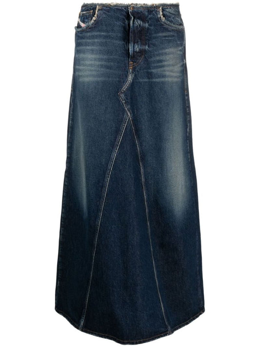 Blue De-pago-s Denim Maxi Skirt