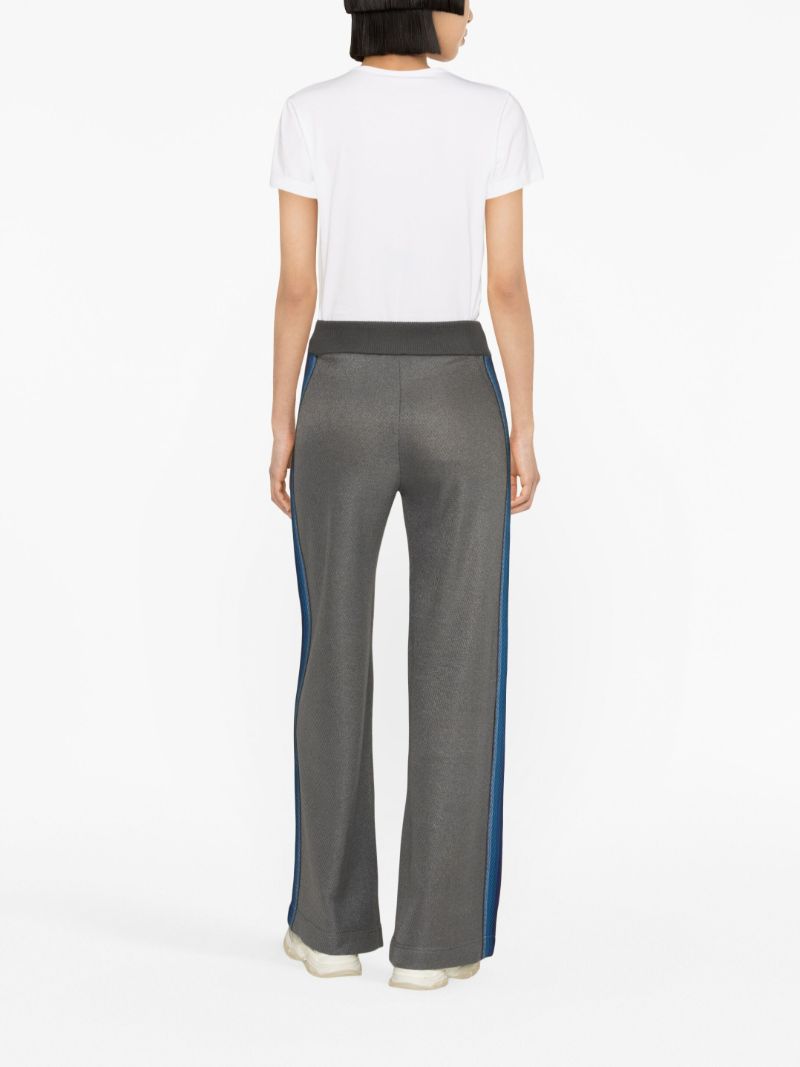 Grey Logo Embroidered Track Pants