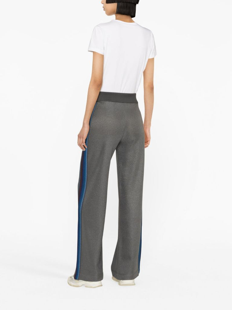 Grey Logo Embroidered Track Pants