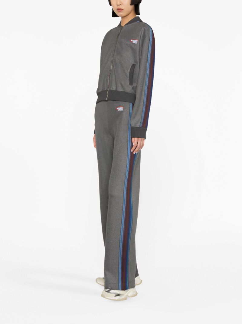 Grey Logo Embroidered Track Jacket
