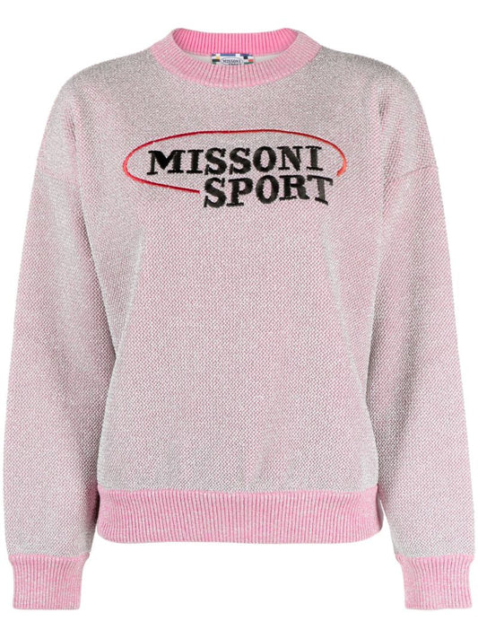 Pink Logo-embroidered Sweater
