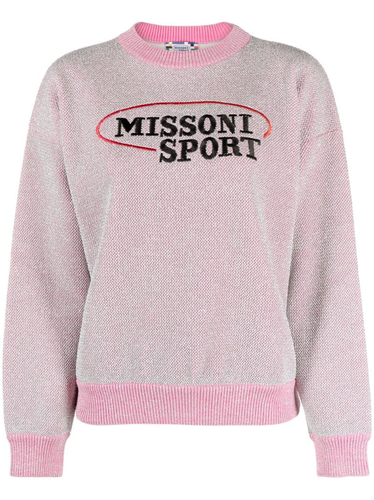 Pink Logo-embroidered Sweater