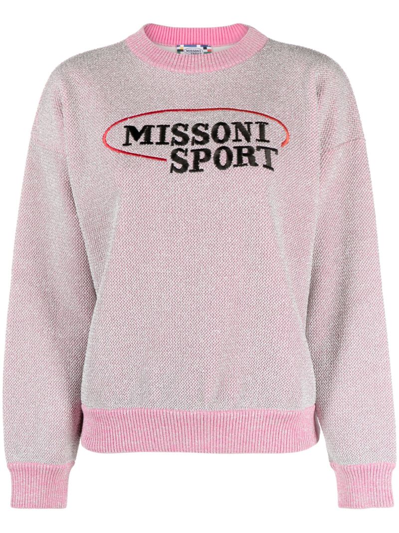 Pink Logo-embroidered Sweater