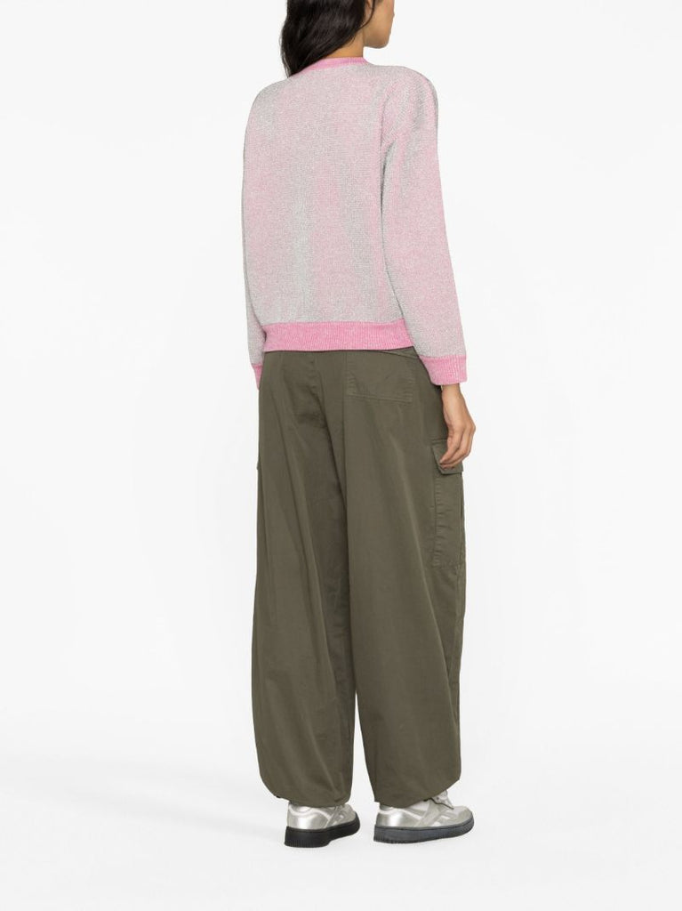 Pink Logo-embroidered Sweater