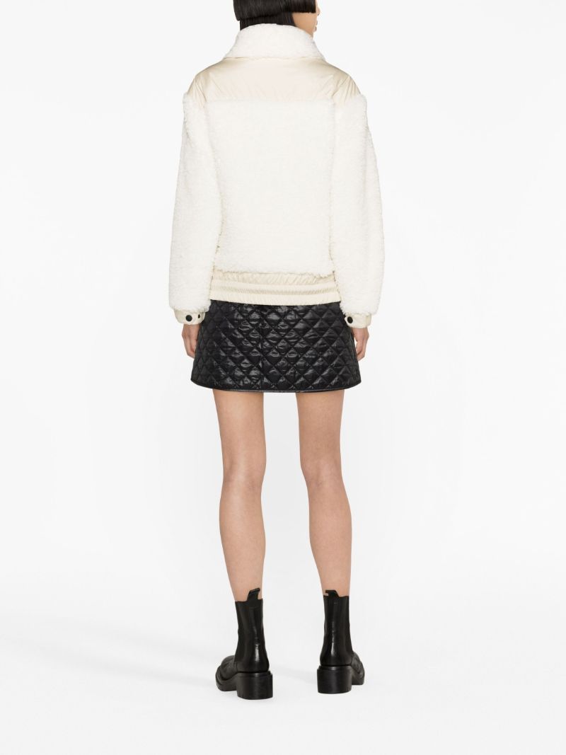 White Teddy Fleece Padded Jacket