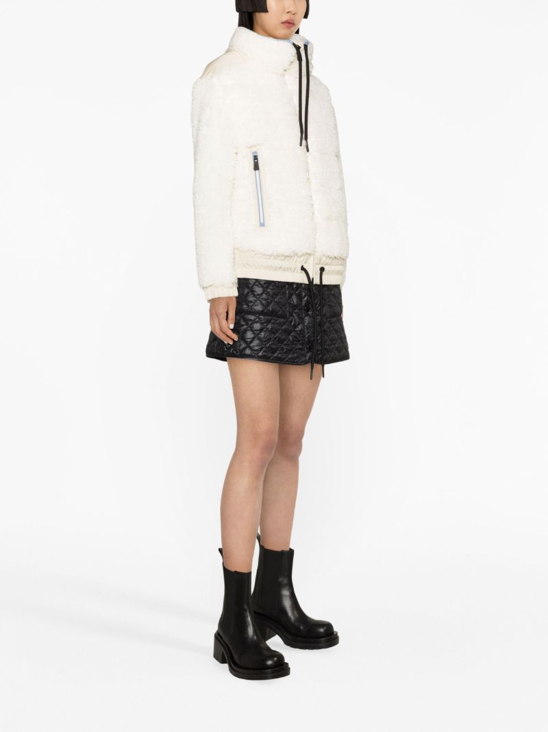 White Teddy Fleece Padded Jacket