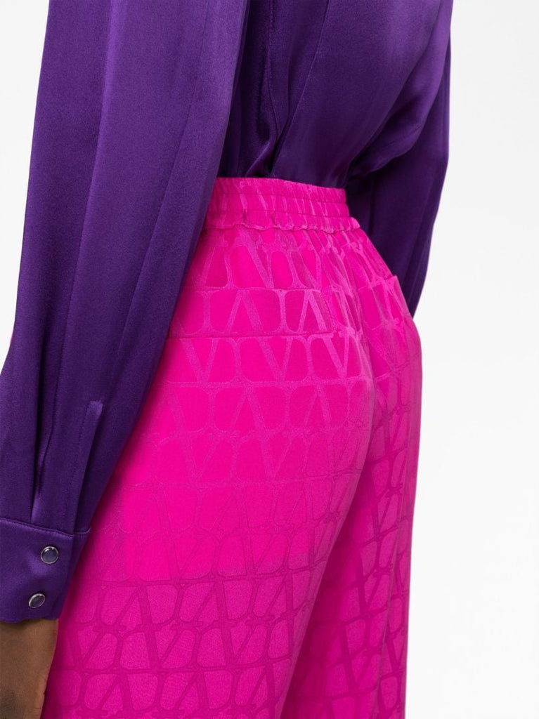 Pink Toile Iconographe Silk Trousers