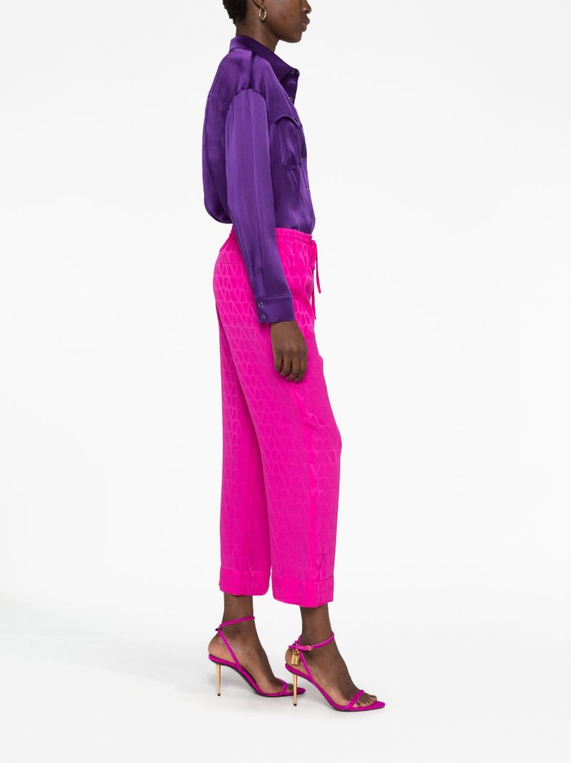 Pink Toile Iconographe Silk Trousers