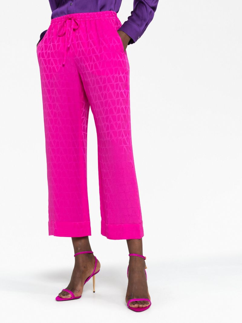 Pink Toile Iconographe Silk Trousers