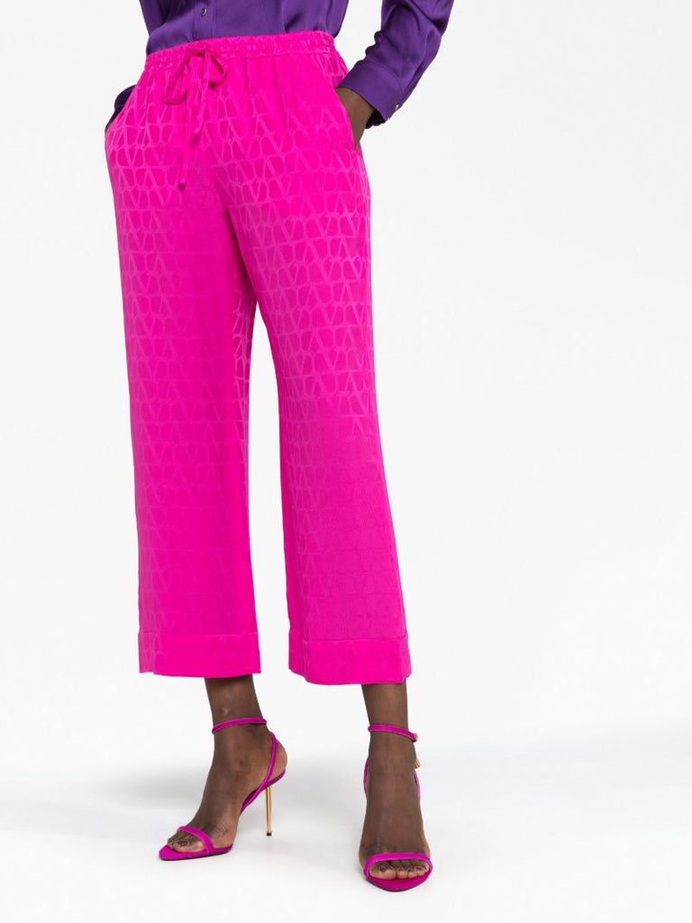 Pink Toile Iconographe Silk Trousers