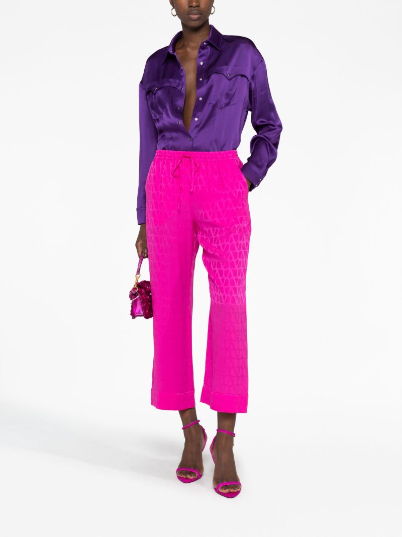 Pink Toile Iconographe Silk Trousers