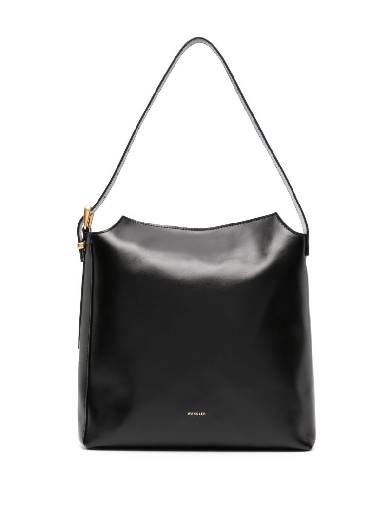 Black Marli Leather Tote Bag
