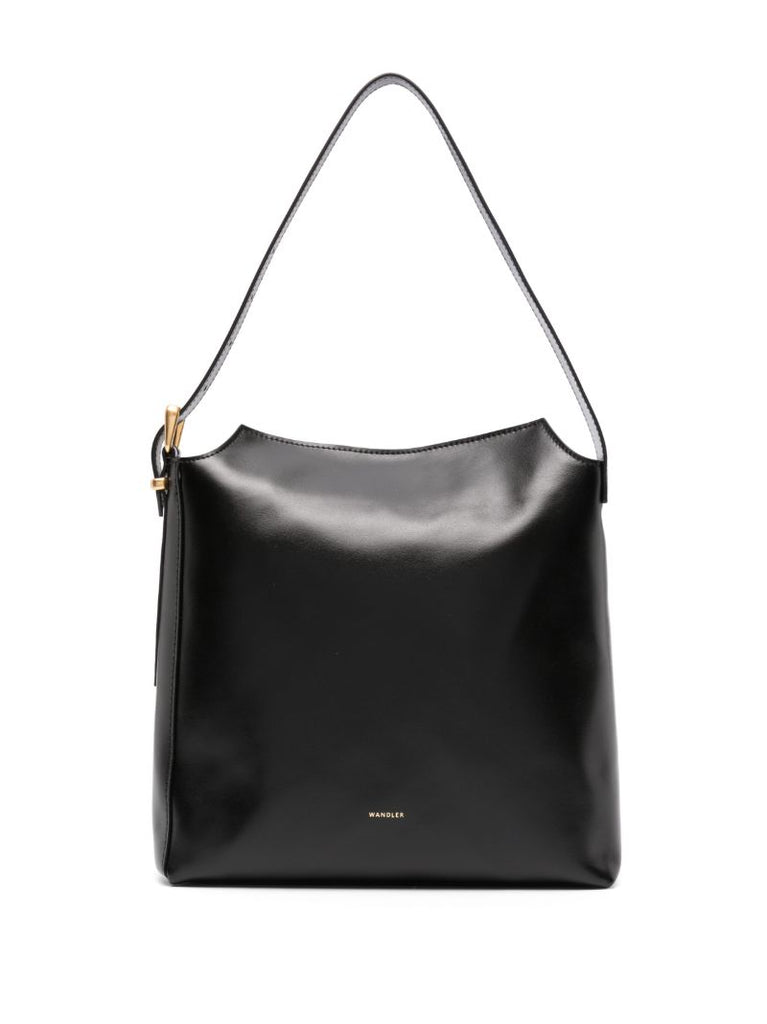 Black Marli Leather Tote Bag