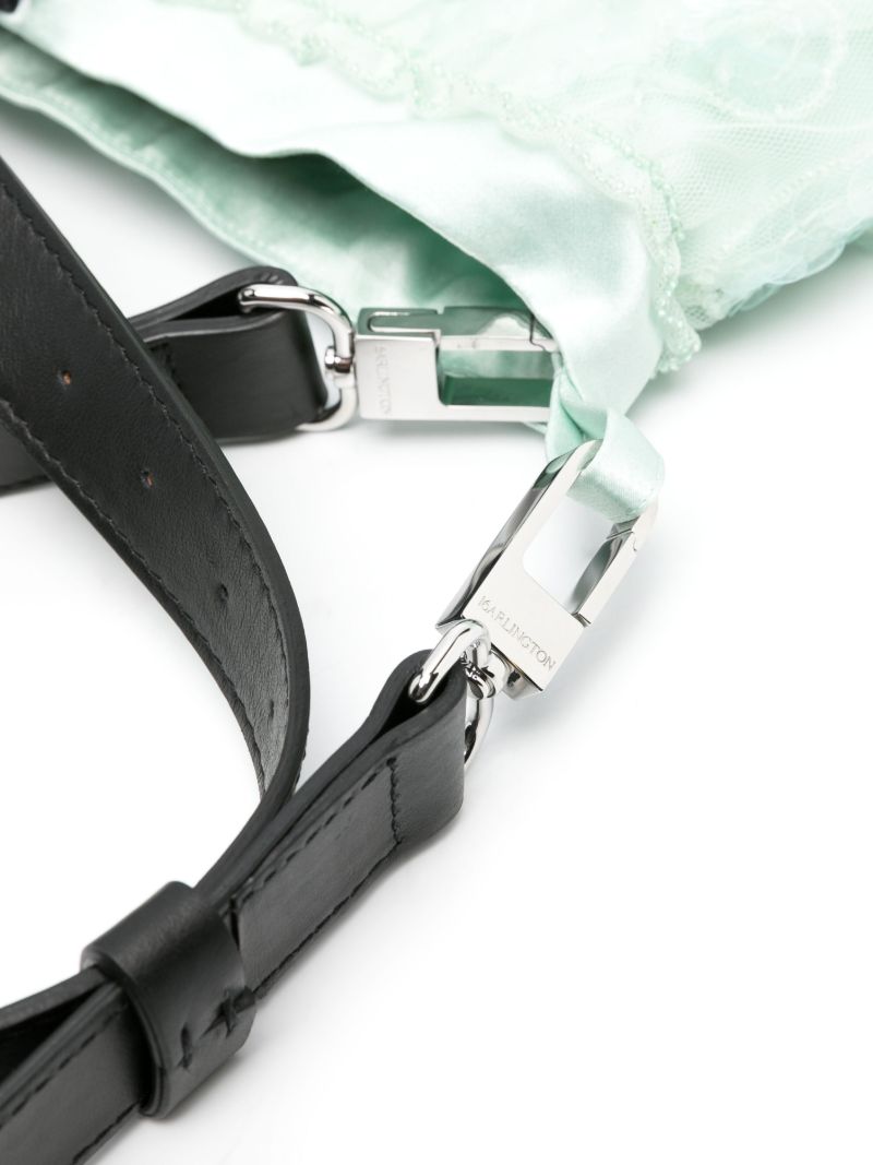 Green Agatha Sequin-embellished Tulle Shoulder Bag