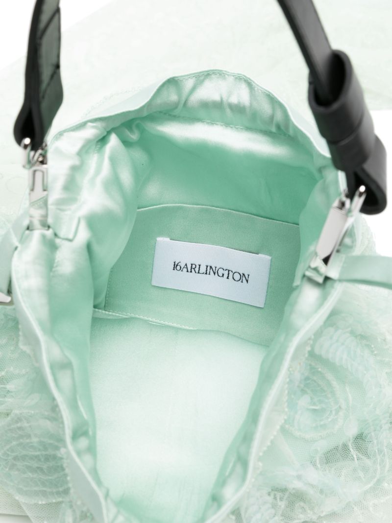 Green Agatha Sequin-embellished Tulle Shoulder Bag