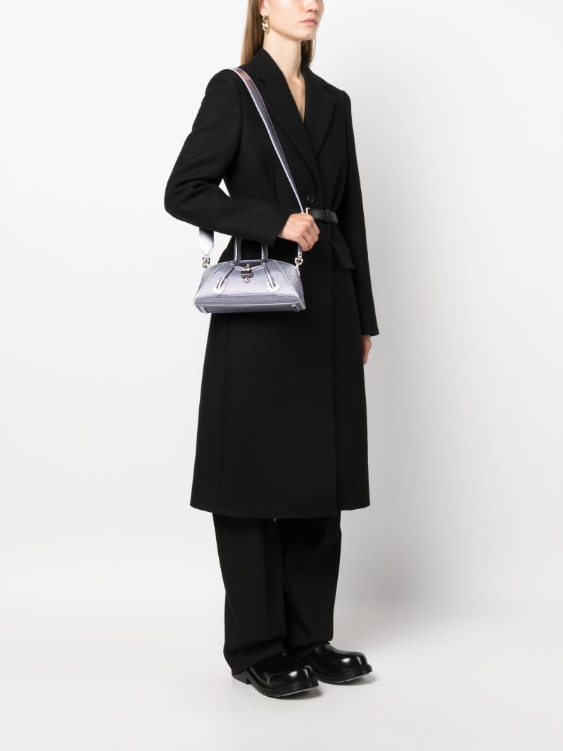 Purple Mini Antigona Stretch Top Handle Bag