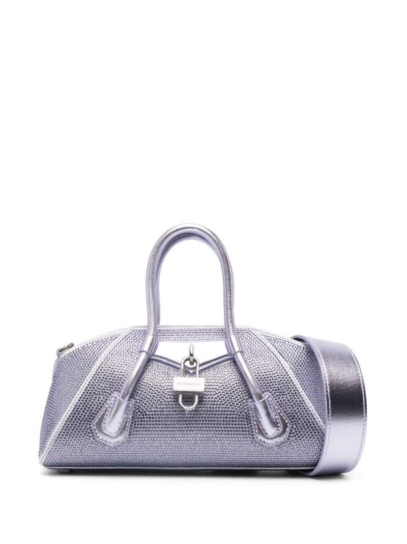 Purple Mini Antigona Stretch Top Handle Bag