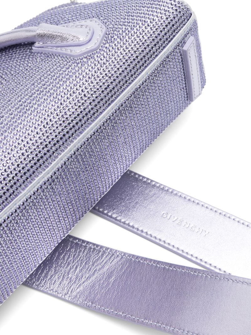 Purple Mini Antigona Stretch Top Handle Bag