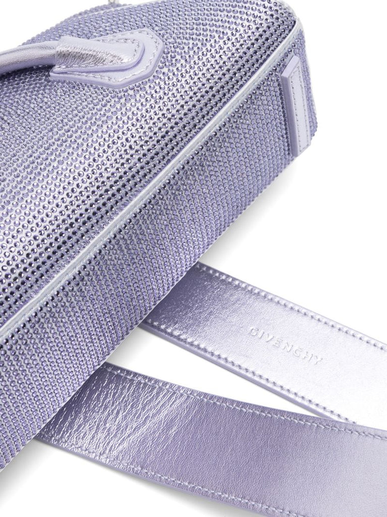 Purple Mini Antigona Stretch Top Handle Bag