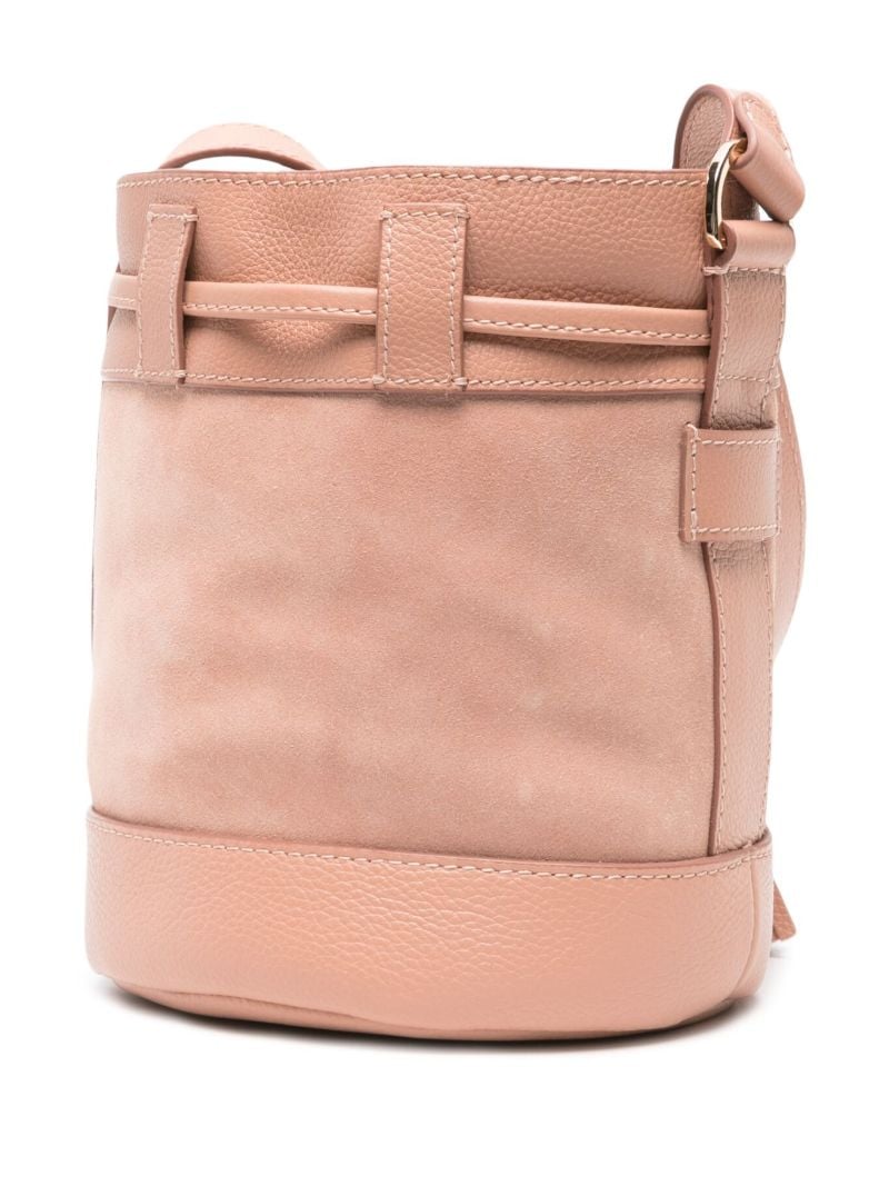 Pink Vicki Small Suede Bucket Bag