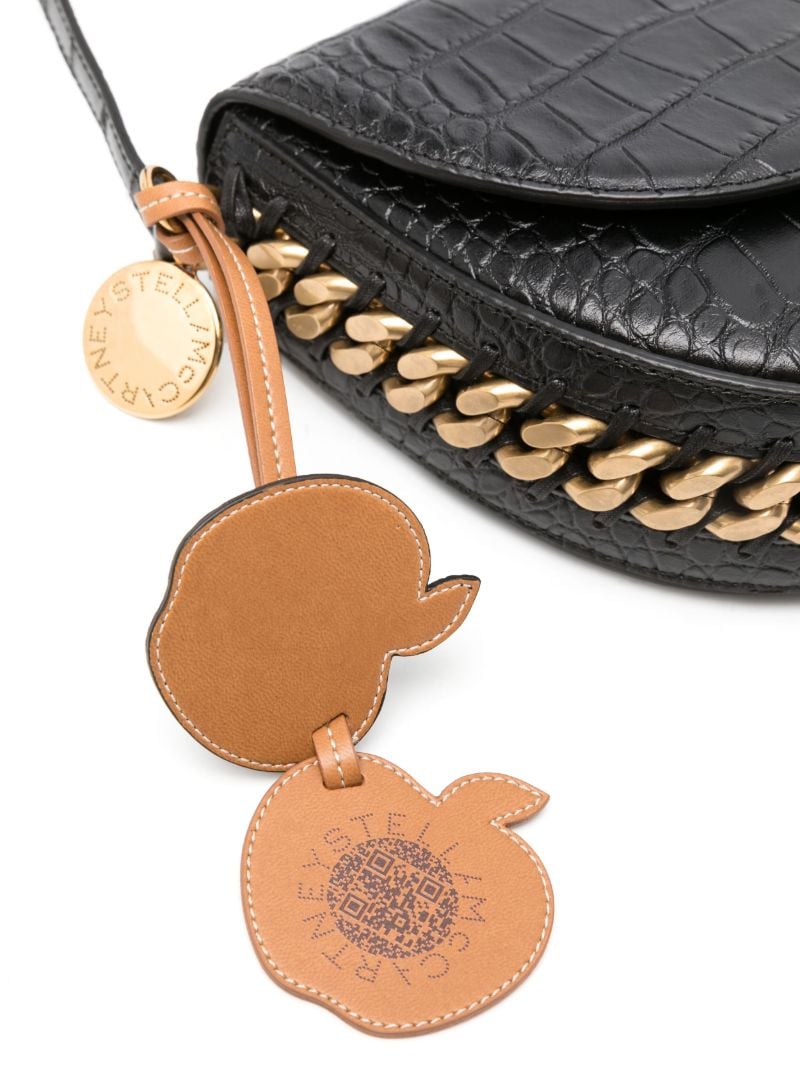 Black Frayme Crocodile-effect Crossbody Bag