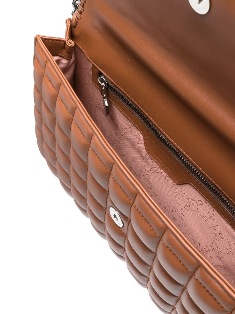 Brown Falabella Quilted Cross Body Bag