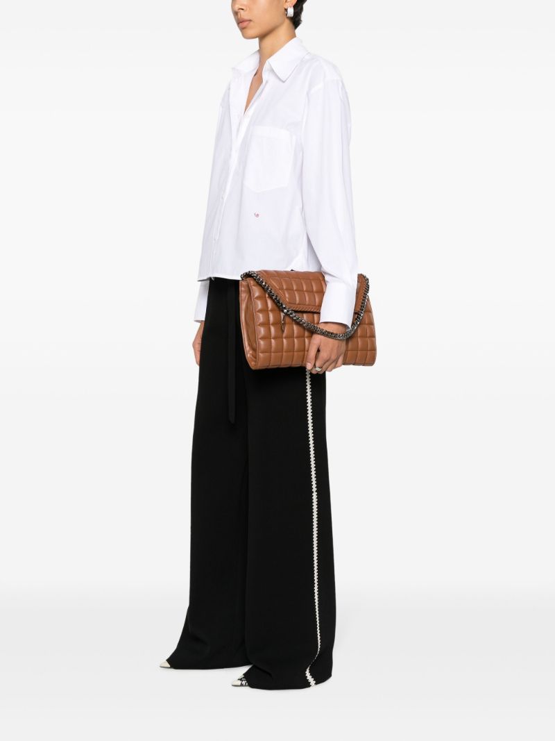 Brown Falabella Quilted Cross Body Bag