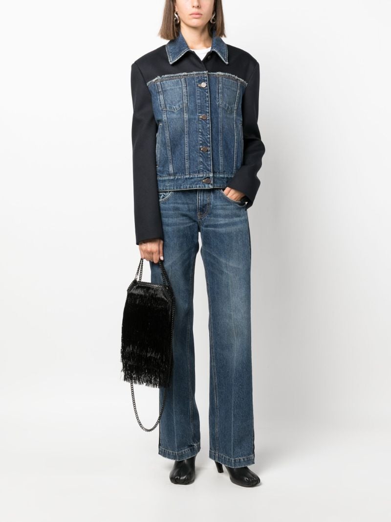 Black Falabella Fringe Mini Tote Bag