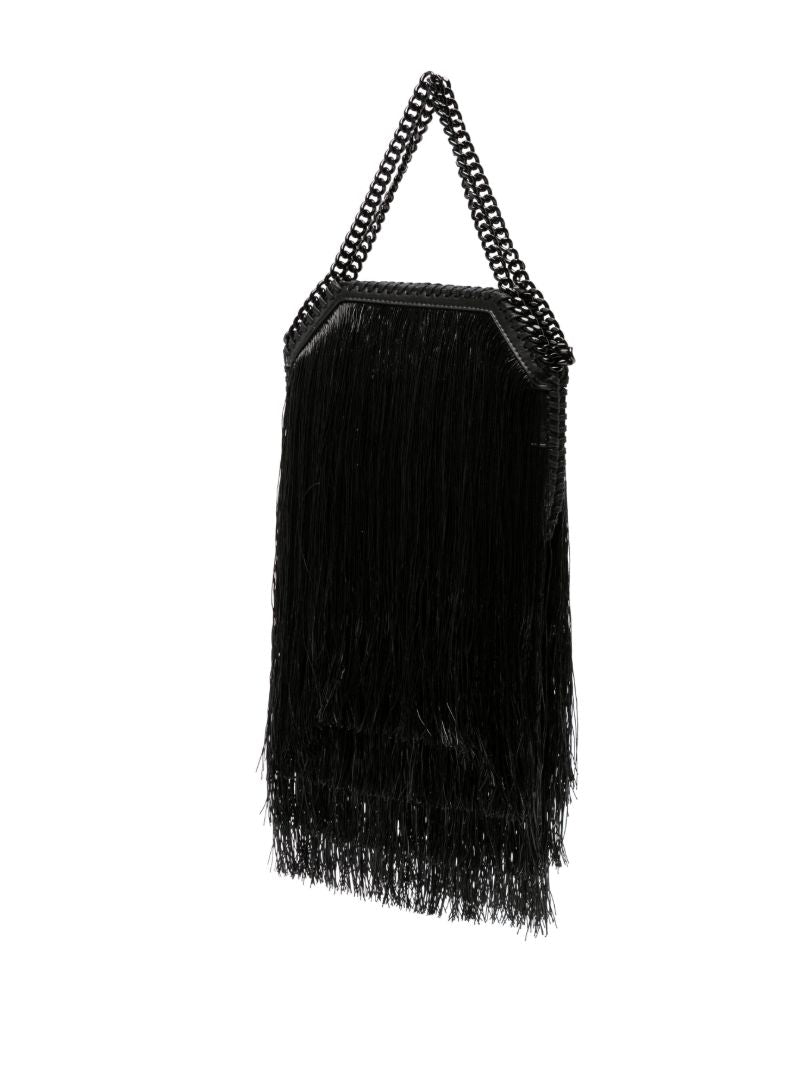 Black Falabella Fringe Mini Tote Bag