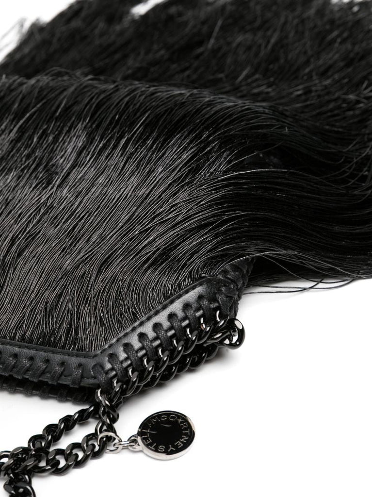 Black Falabella Fringe Mini Tote Bag
