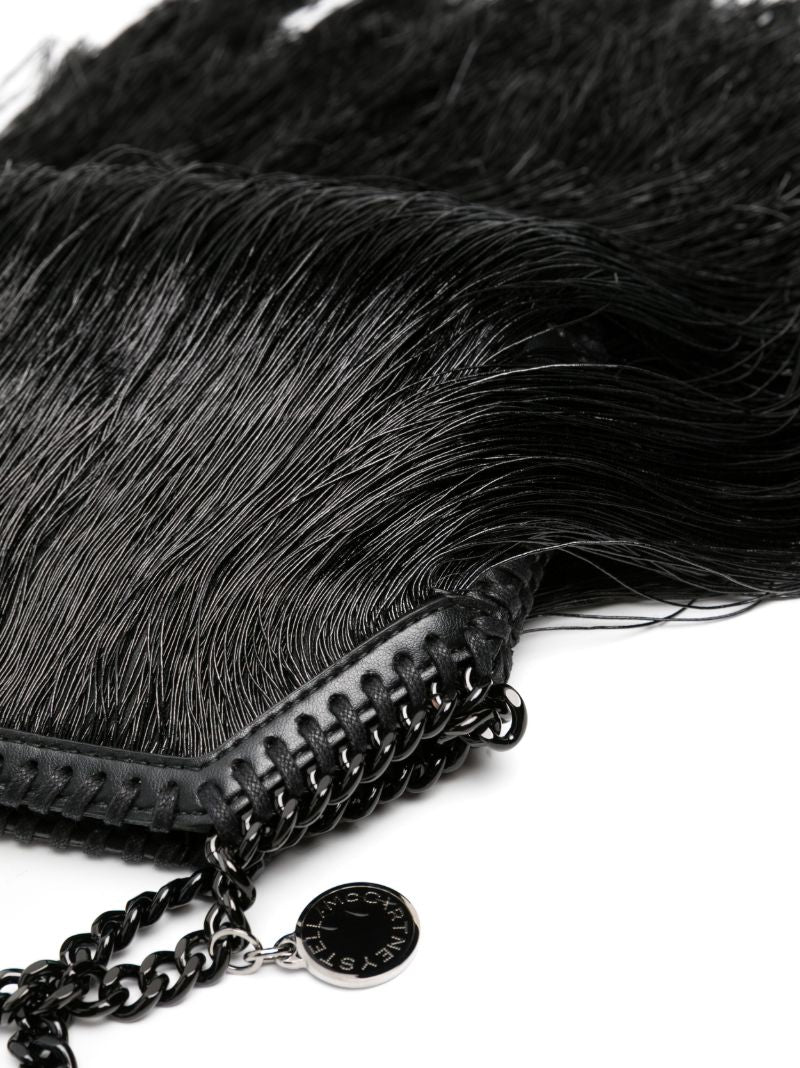 Black Falabella Fringe Mini Tote Bag