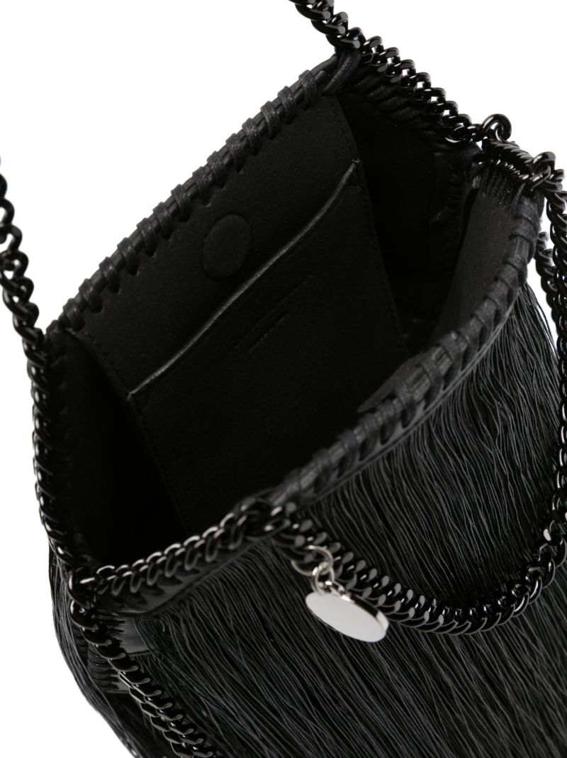 Black Falabella Fringe Mini Tote Bag