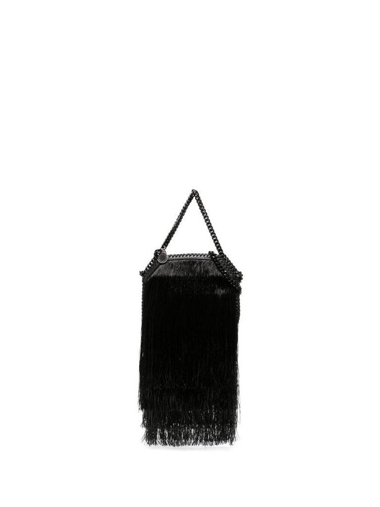 Black Falabella Fringe Mini Tote Bag