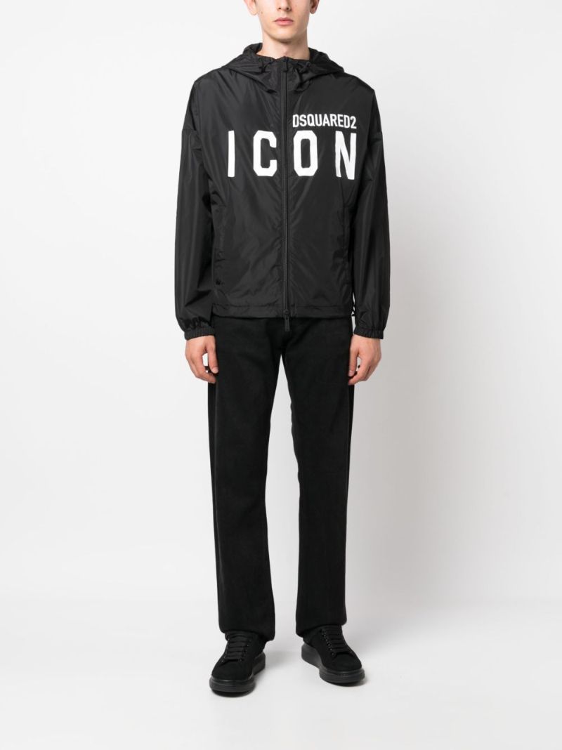 Black Icon Hooded Track Jacket