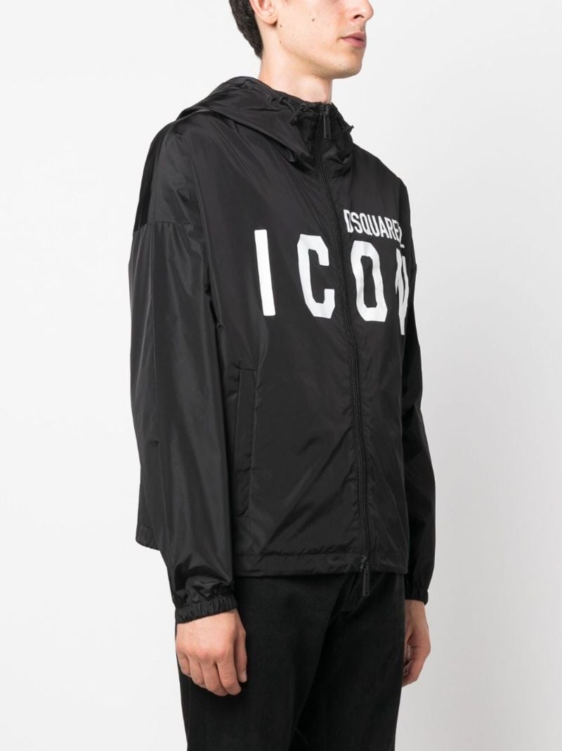 Black Icon Hooded Track Jacket