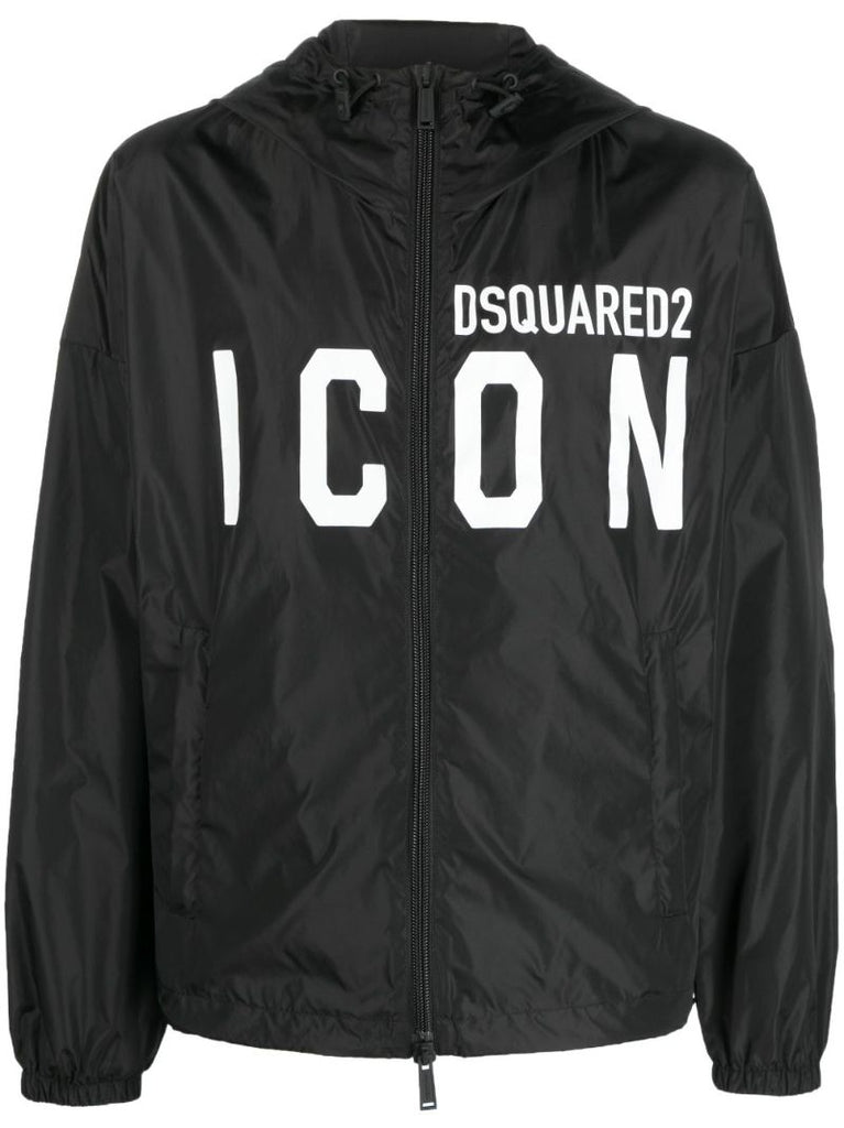 Black Icon Hooded Track Jacket