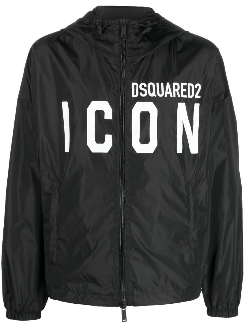 Black Icon Hooded Track Jacket