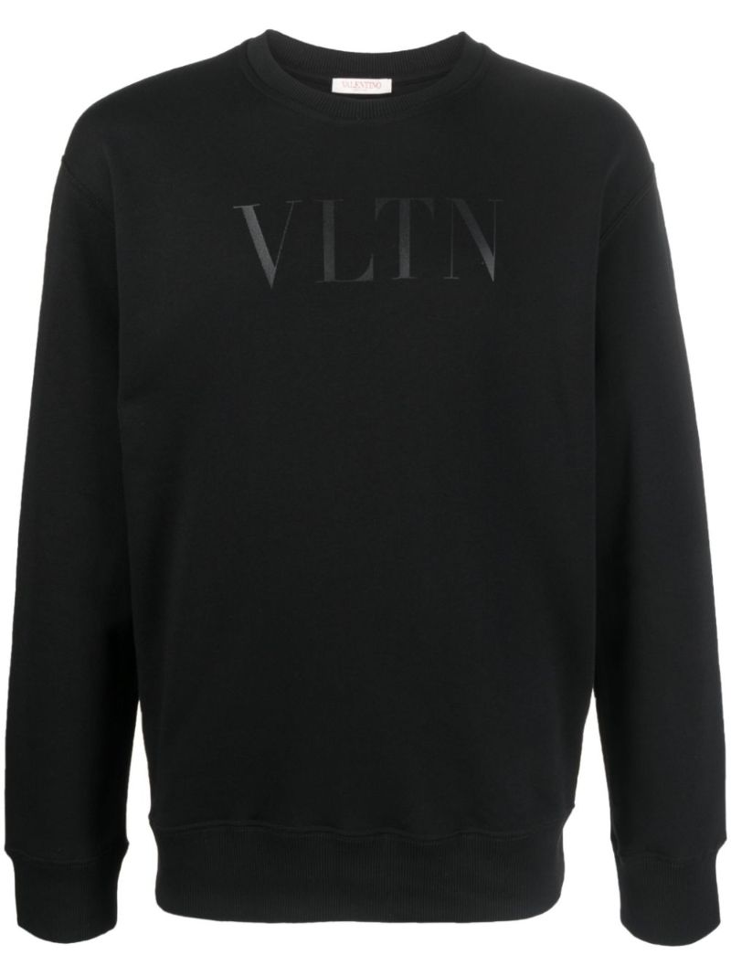 Black Vltn Logo-print Sweatshirt