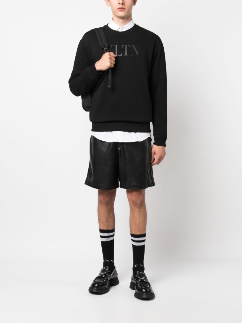 Black Vltn Logo-print Sweatshirt